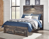 J&M Furniture - Ashley Furniture - Drystan Full Panel Bed with 2 Storage Drawers - Full Panel Bed with 2 Storage Drawers - B211B47